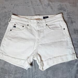 AG Hailey White Stretch Denim Shorts Casual Summer Women's Size 30
